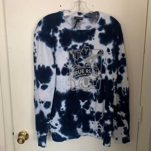 Blue True Religion tye dye sweat shirt